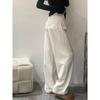 Autumn Winter High Waist Vintage Simple Wide Leg Denim Pants Women Solid Color All-match Loose Casual Jeans