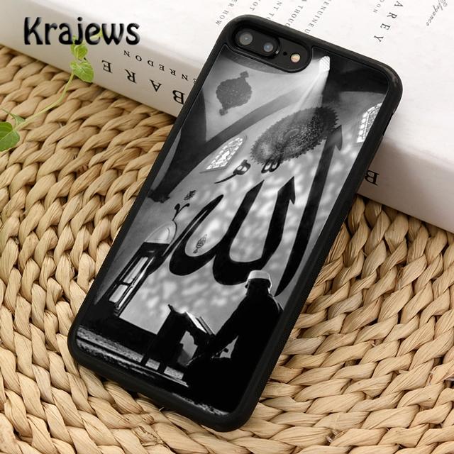 Krajews Muslim Arabic Allah Quotes Phone Case Cover For iPhone 17 Air 16 15 14 plus 11 12 13 pro max Plus coque Fundas