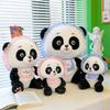 Adorable Cartoon Panda Plush Doll Soft Stuffed Toy Cute Plushie In Pink And Blue