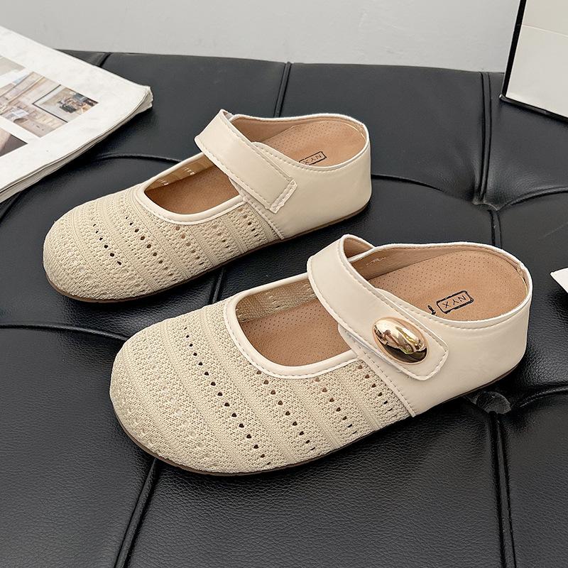 Baotou half slippers women's summer outer wear new fashion bohemian inner height increase niche hollow sandals