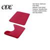 Coral Velvet Bath Mat 2Pcs/Set Bathroom Floor Non-Slip Bottom 40x60cm Durable 40x50cm U-Shaped Square Pad Absorbent Rug