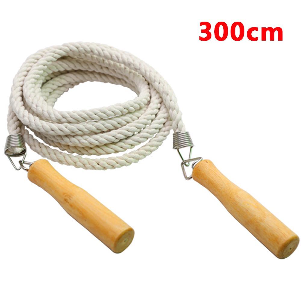 

3-20M Length Skipping Rope Wood Grip Handle Rope Skipping Portable Group Skip Rope Sports Meet 300cm
