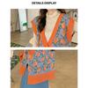 Embroidery Floral Knit Vest Women Short Sweet Sweater V-Neck Pullover Pull Jumper New Fashion Autumn Winter