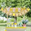 Lemonade Stand Banner for Kids – Rustic Lemonade Banner Sign for Lemonade Stand Supplies, Lemonade Party Decorations, Outdoor Lemon Stand Decor for