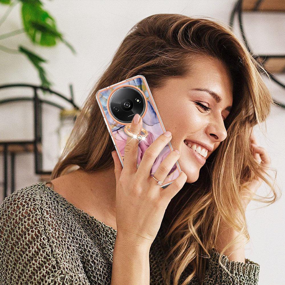 YB IMD Serie-17 Stil-E För Xiaomi Redmi A3/Poco C61 4G Slim Fodral 2.0mm Ställ TPU Telefonskal