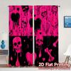 2D Flat Printing  JIT 2pcs   Curtains (Without Rod) Gothic Curtains Creative Modern Curtains Versatile Polyester Fabric Curtains