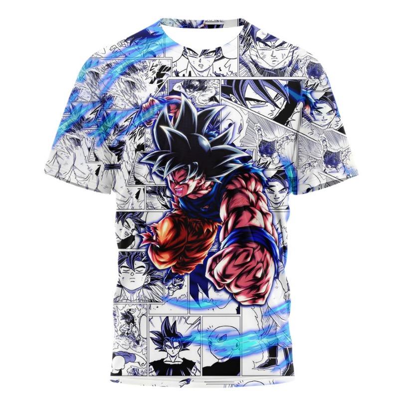 

Dragon Ball Super Goku Ultra Instinct 3D Print T-shirt Unisex Comic Panel Graphic Streetwear Daily Casual Outfit for Anime Fans S