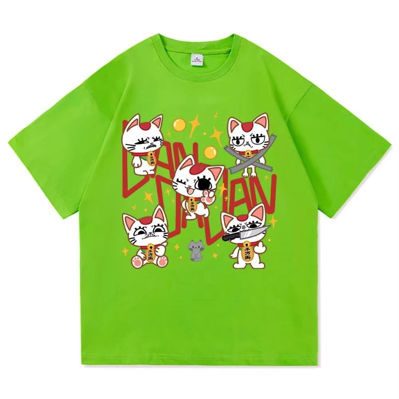 Dandadan Turbo Babička Kočka Tričko Módní Pánské/Dámské Harajuku Estetické Japonské Anime Tričko Unisex Kreslené Bavlněné Trička