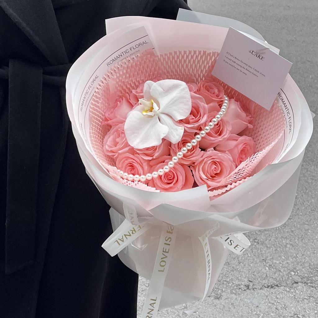 Lychee Mix Bouquet with Eternal Flower Soap for Girlfriend or Bestie - Ideal Birthday Gift