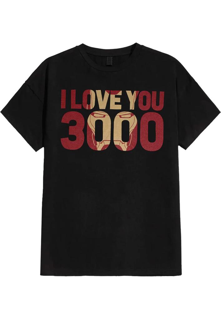 Maglietta con Logo Stark Industries di Iron Man Marvel Uomo e Donna Estate Cotone Abbigliamento Moda Manica Corta T-shirt Street Wear