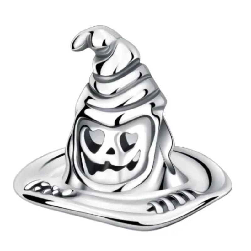 Halloween Charms Metal Black Skull Bat Pumpkin Pendant Fit Original Bangle Charm Beads Necklace Make your own Fine Accessory Elegant Fashion Beautiful