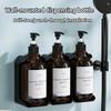 Set Dispensador de Jabón de Pared para Hotel Recargable Sin Perforación Soporte para Botellas de Desinfectante de Manos, Champú, Acondicionador para Pared de Ducha