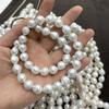 10-11mm White Baroque Freshwater Pearl Strand 36cm Natural Loose Beads for DIY Craft