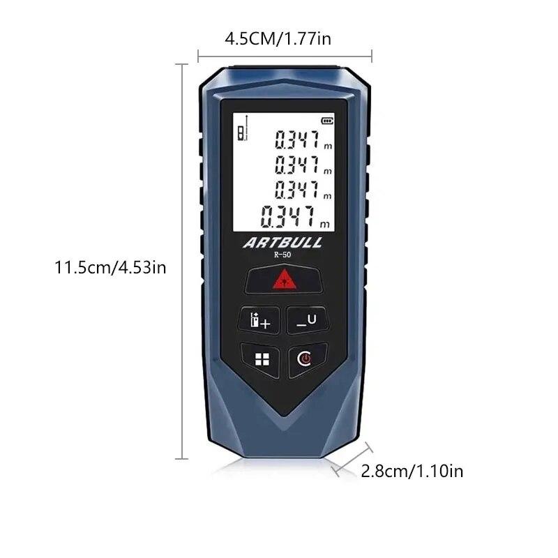 ARTBULL Infrared Laser Rangefinder 50m 100m Digital Laser Distance Meter Tape Measure