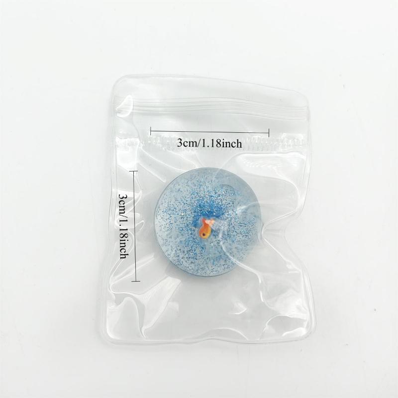 Ozean Planet Squishy Fidget Spielzeug Weich Niedlich Kleiner Goldfisch Knet-Entspannungsspielzeug Planet Paillette Anti-Stress-Spielzeug Geschenk Geschenke