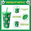 1/6/12Pcs 710ML Plastic Football Cup 24oz Football Themed Tumbler Reusable Drinking Bottle Game Day Sports Football Party Essentials Fan Gift