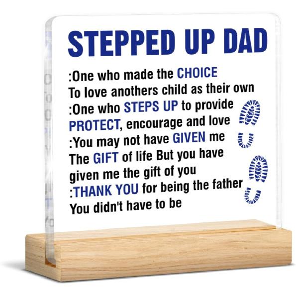 Dad Gift From Daughter, Gifts for Father Fathers Day Birthday, Dad Clear Acrylic Desk Decorative Sign Home Office Desk Decor