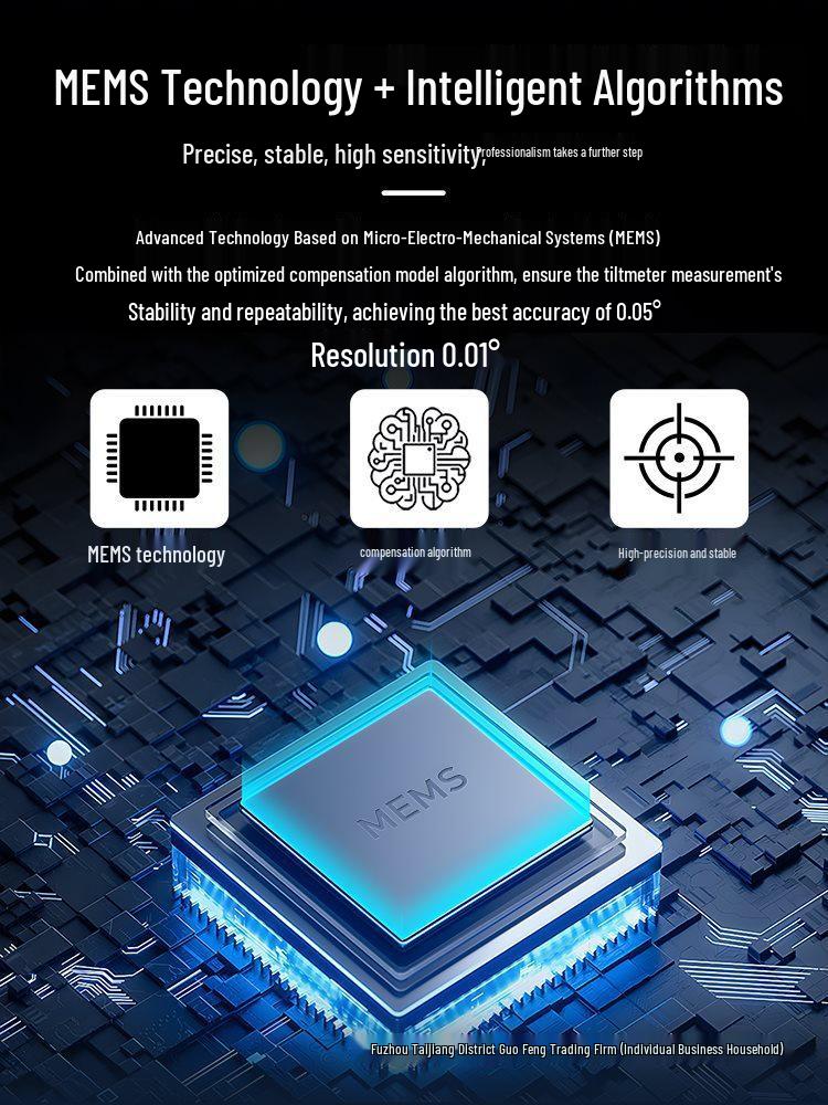 Jingyan DXL360S High-Precision Dual-Axis Digital Inclinometer with Gyroscope & Lithium Battery