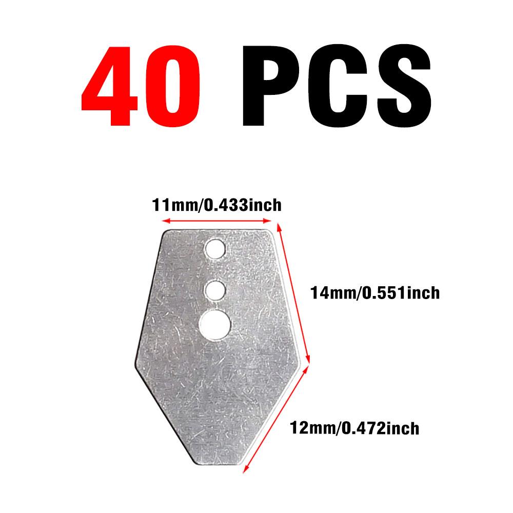 Pack of 40 DIY Standard Swim Jig Dancer Blades,Shakee Spinner Blades,Mag Jig Dancer Blade