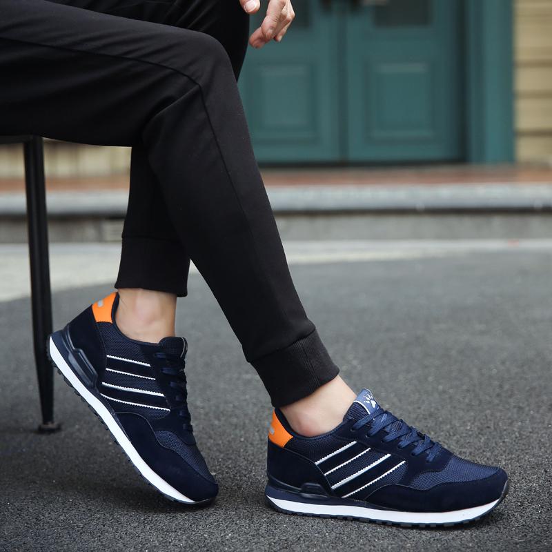 Men's Casual Running Comfort Sports Mesh Breathable Lace Up Platform Hiking Large-sized Fashion Jogging Shoes Tenis Para Hombre