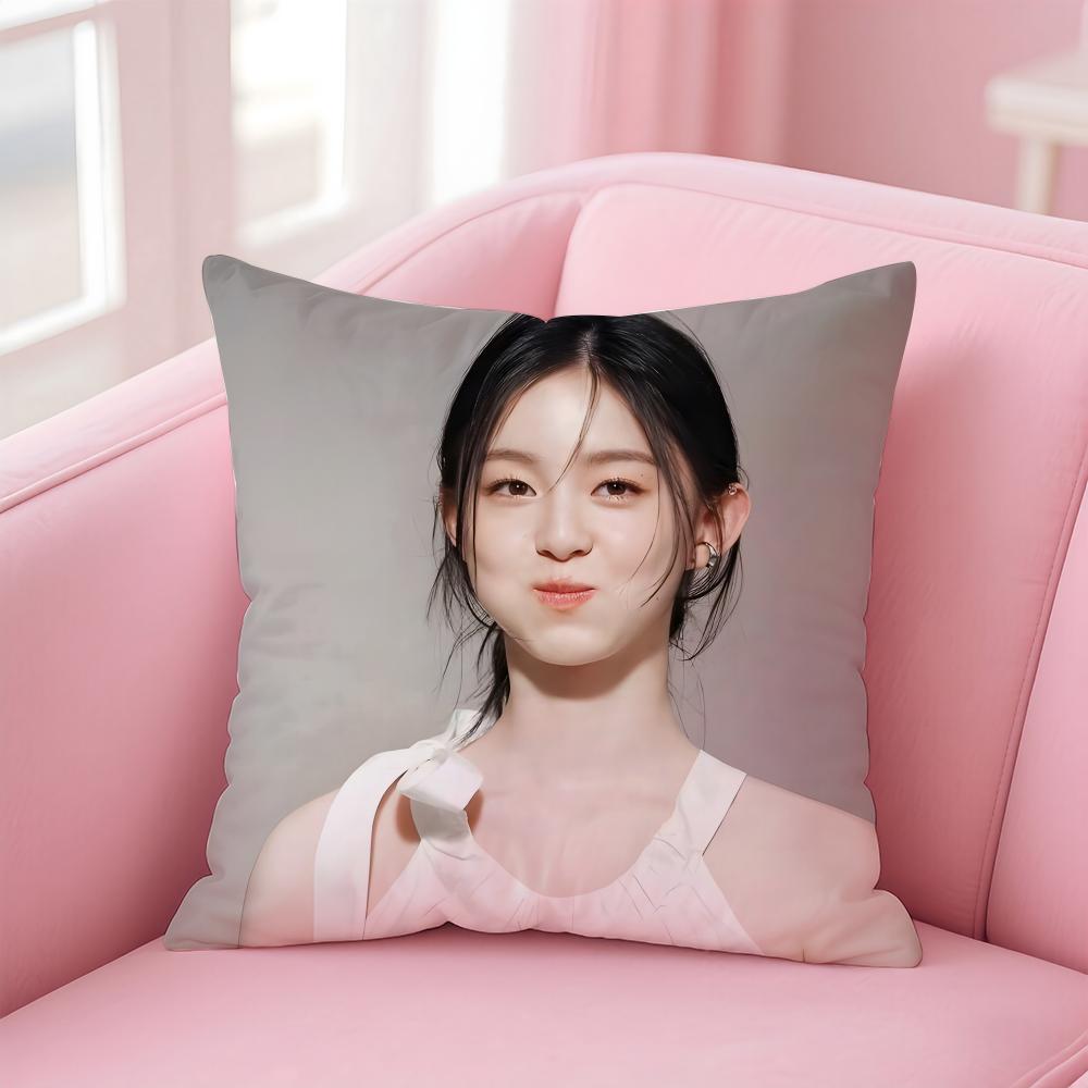 Hot Cute Korean Kpop Actor PPark Jihu Cushion Cover Pillowcase Short Plush Invisible Zipper Room Sofa Cushion Cover