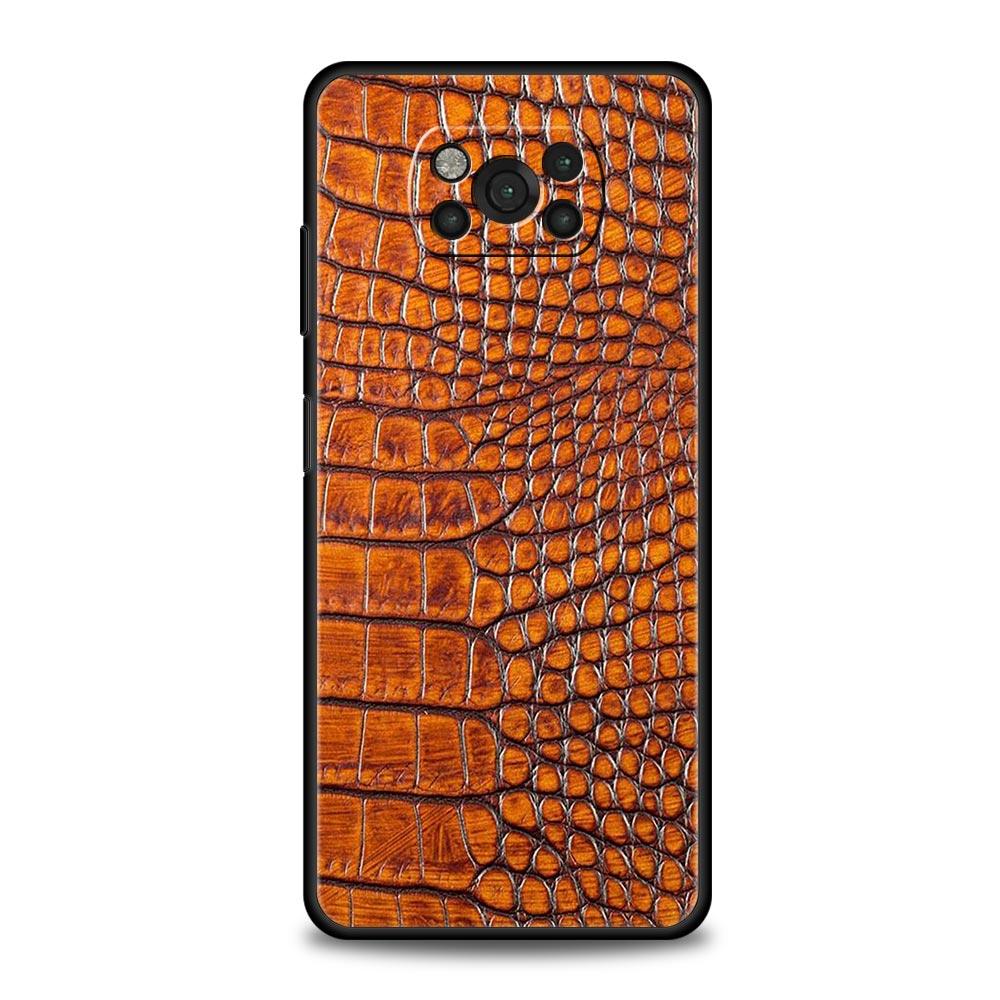 Pretty Luxury Snake Skin Phone Case For For Xiaomi Poco X6 X5 Pro X4 X3 NFC F5 Pro F4 F3 GT M5 M4 Pro 5G M3 C51 C50 C55 Cover
