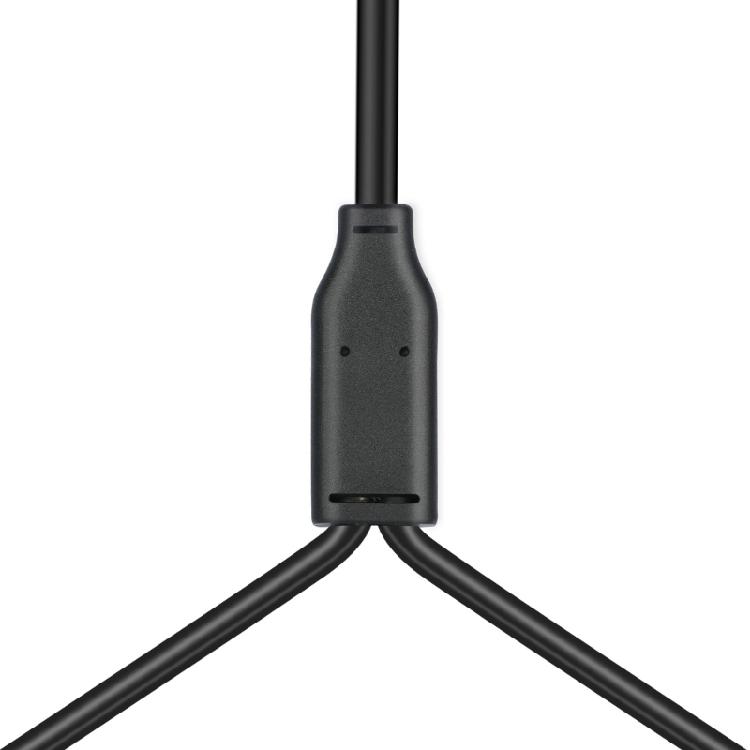 Zuverlässiges 3,5-mm-auf-2-Buchsen-Kabel, Symmetrische Stecker zu Mikrofonkabel, Vergoldete Stecker widerstehen Korrosion