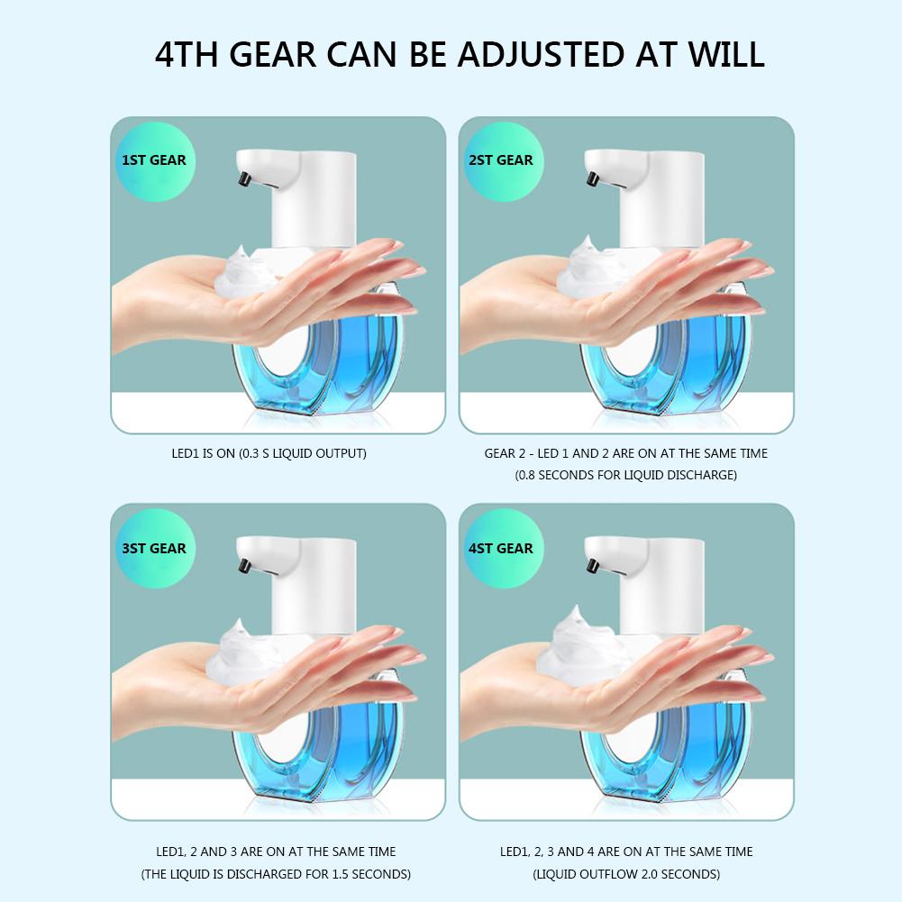 Liquid Soap Dispenser Wall Mountable Smart Liquid Soap Dispenser Auto Touchless Infrared Sensor Rechargable for Kitchen Bathroom