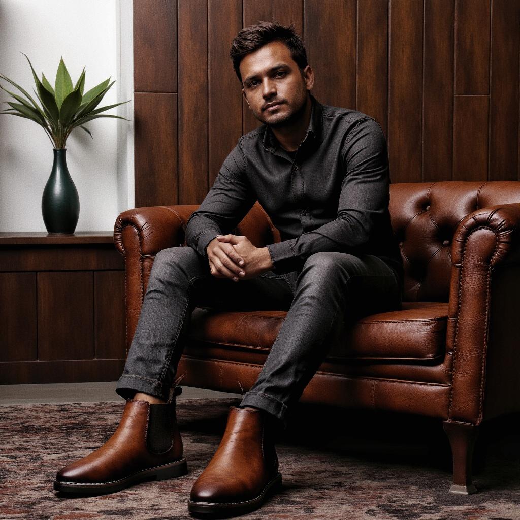 Stiefeletten Lässig Marke Retro 2026 Mode Bequem Chelsea Boots