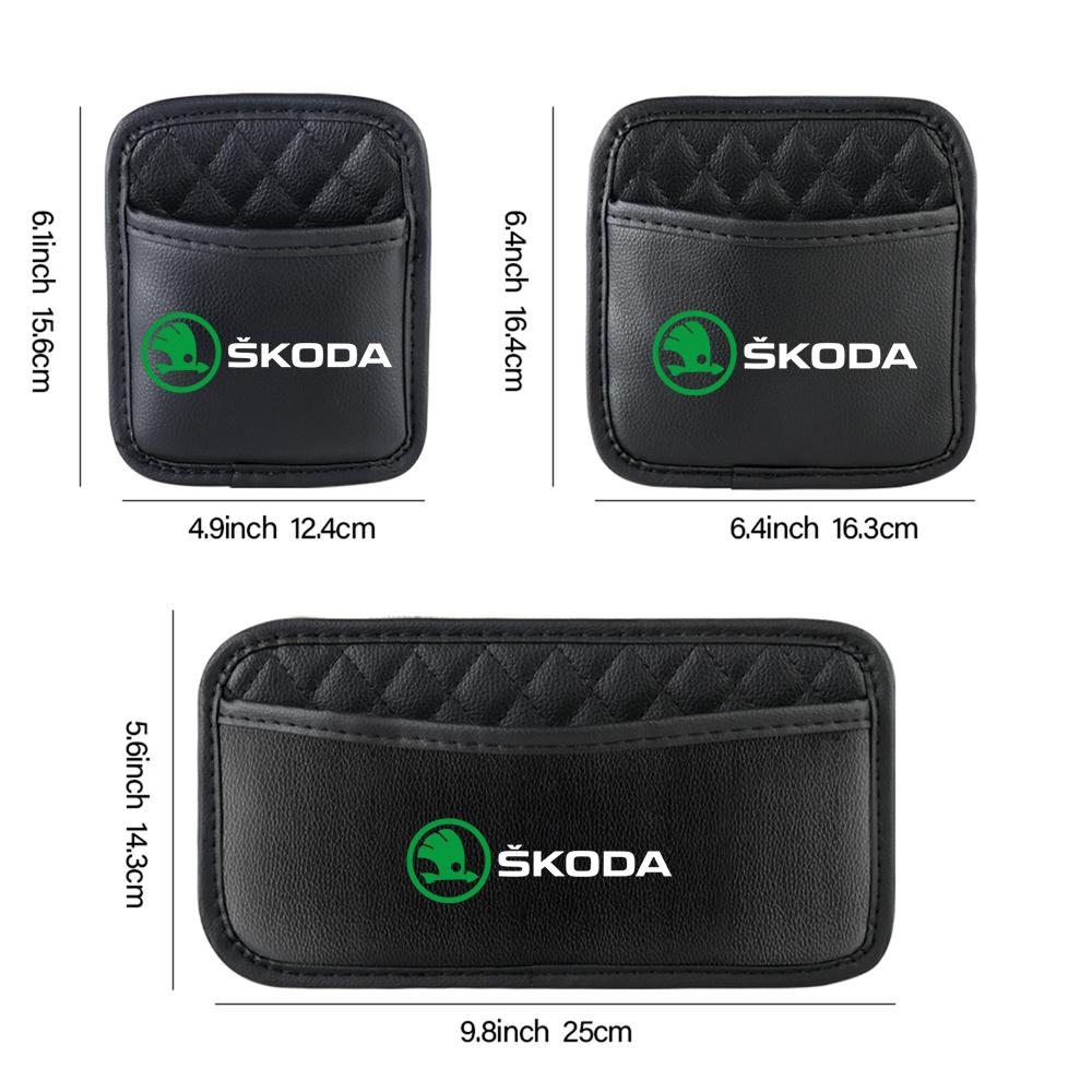 Car Storage Bags Seat Back Side Door Stowing Tidying Pocket For Skoda Octavia S Kodiaq Fabia Kamiq Karoq Rapid Scala Kami A7 VII