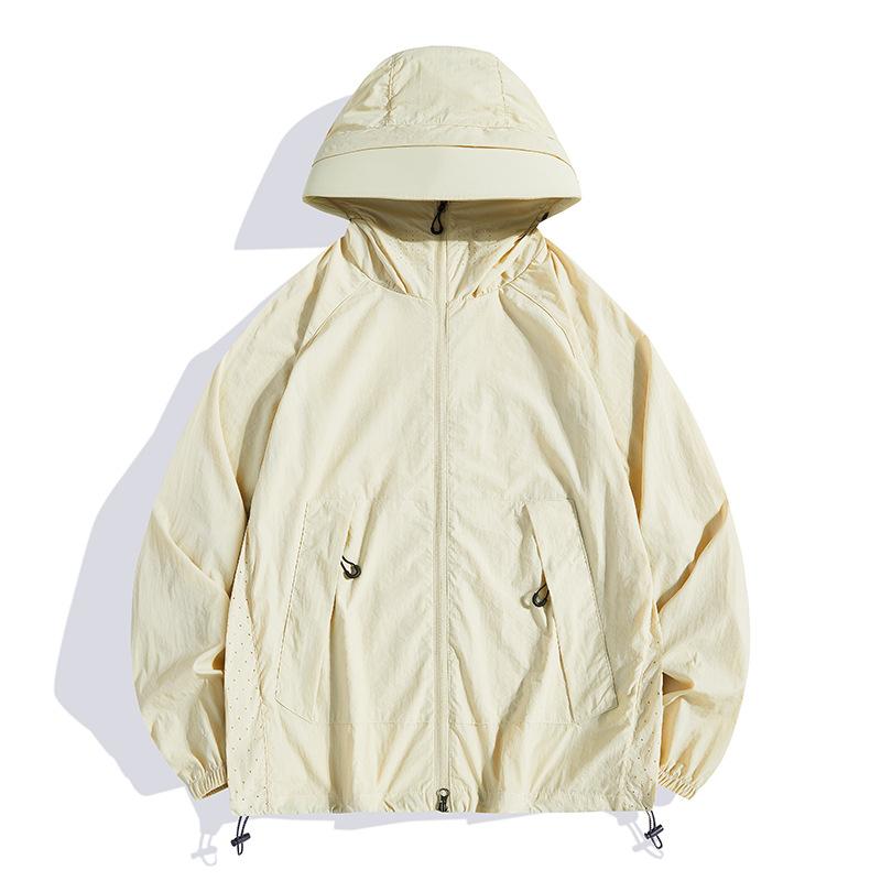 Outdoor Skin Trench Coat Men's Sunscreen Clothing Women's Printing Thin Jacket Waterproof Printing Team Building Clothing