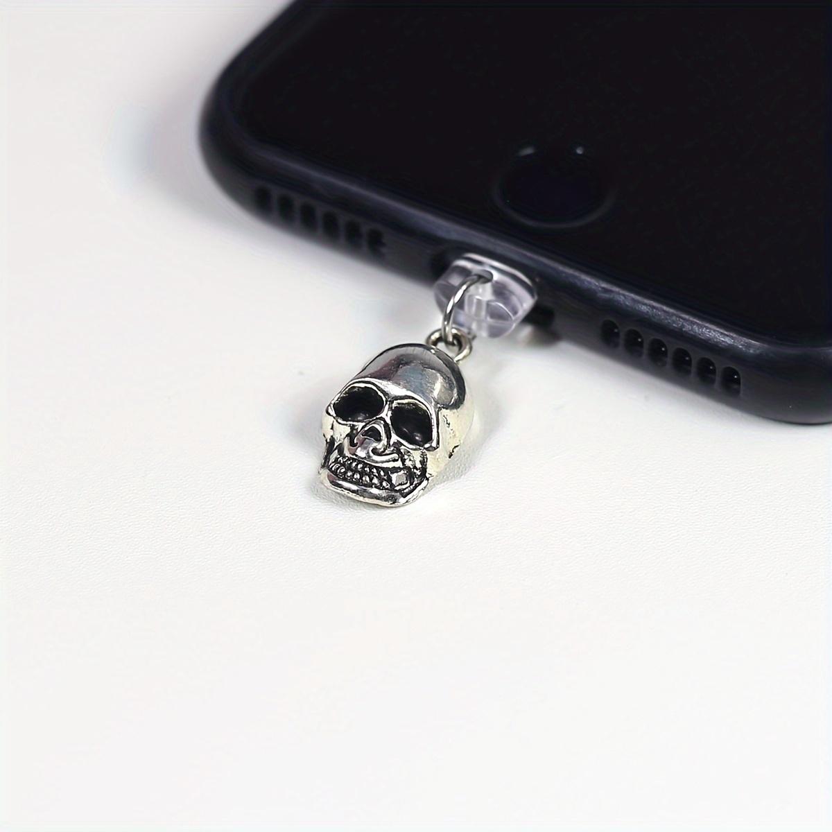 

Череп Голова Неправильная Голова Черепа Пылезащитный Чехол для Мобильного Телефона Маленькая Подвеска Подвесное Украшение Подвесная Подвеска Аксессуары для Мобильного Телефона Украшения For Typec серебряный