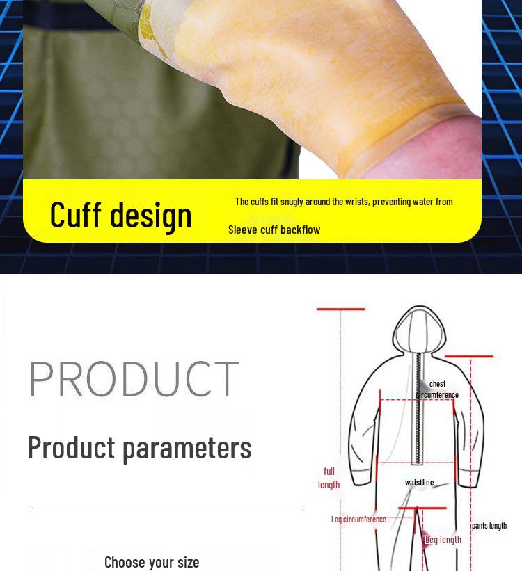 Full Body Waterproof Waders with Skin Suit & Water Shoes for Fishing and Reservoir Activities