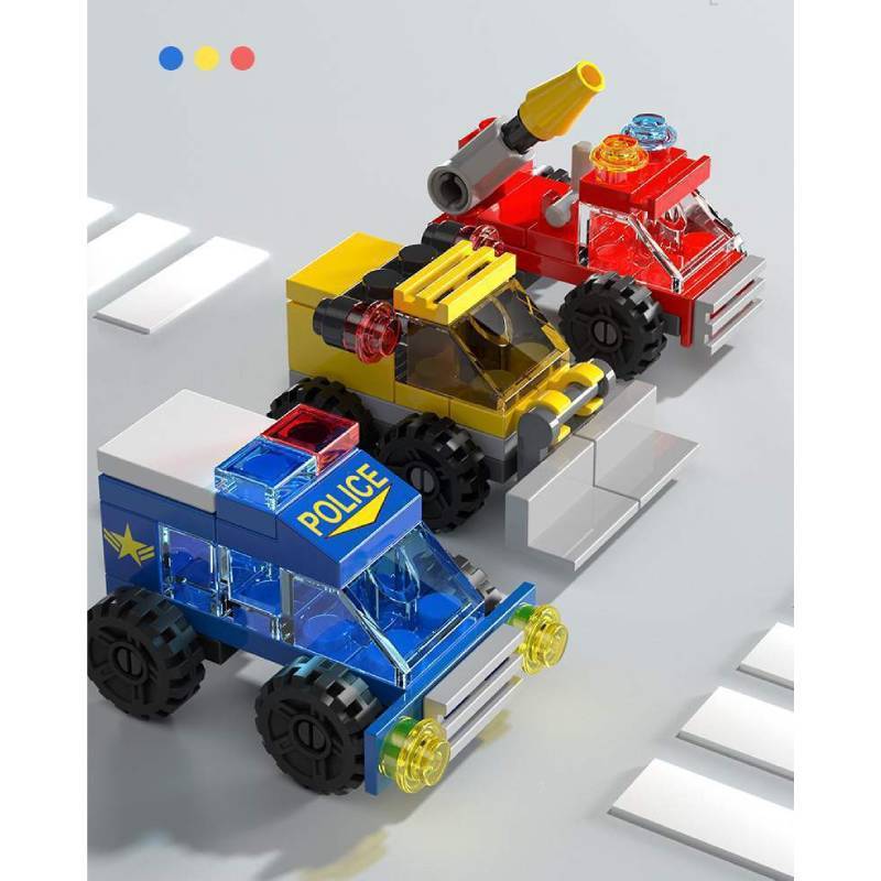 Military Transforming Fire Truck Building Block Set For Kids Educational Play