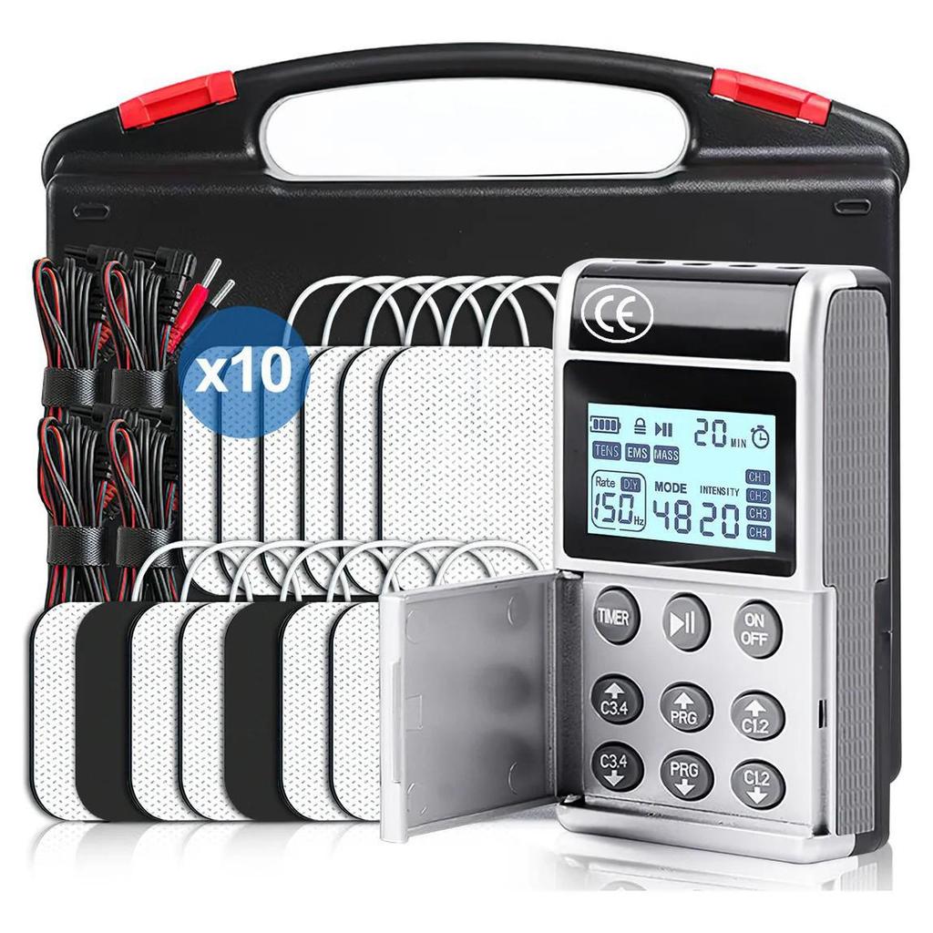 Cross-Border TENS & EMS Meridian Therapy Device: 60 Modes, 4-Channel Pulse Massager for Shoulder, Neck & Cervical Spine.