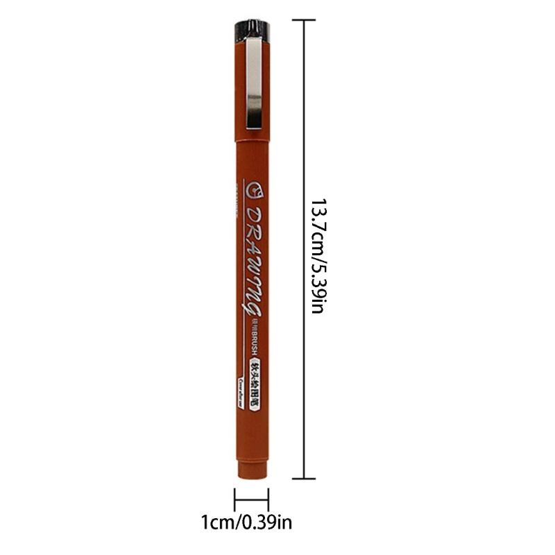 Fine Tip Brush Liner Pen with Extra-Fine Soft Tip for Sketch Practice, Illustration Work, and Daily Art Study Use