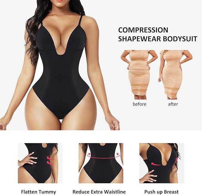 Plus Size Backless Body Shaping Tummy Control Thong