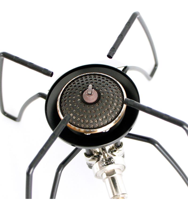 COOLCAMP Portable Folding Camping Stove, Black Spider Cassette Gas Stove for Outdoor Barbecue Cookware