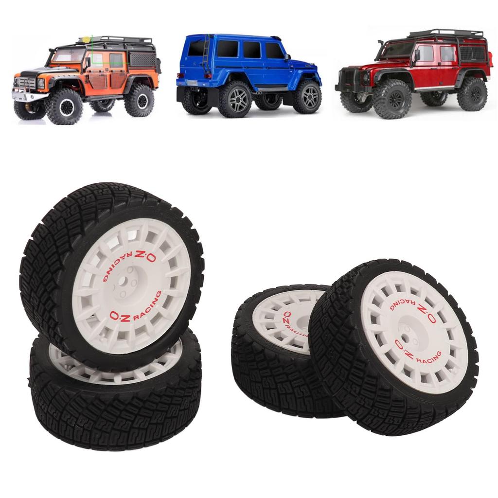 4 Pcs RC Car Tire Rubber Wheels High Wear Resistance Strong Cushioning 1Celsius10 RC On Road Tyres for