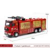 1:40 Fire Fighting Water Spray Truck Model Ladder Vehicle Kids Toys Alloy+Plastic Car Sound Light Pull Back Collection Boys Gift