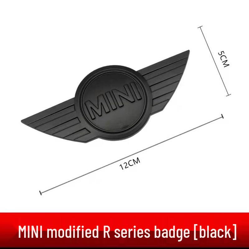 Mini Car Metal Hood & Rear Emblem Sticker Set