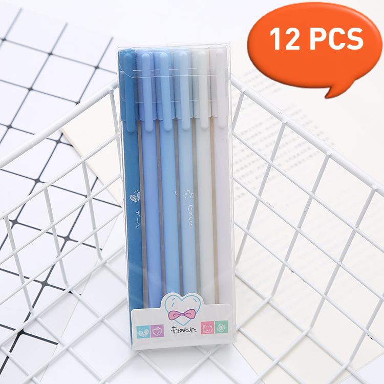 6/12/24 PCS Boxed Morandi Color Neutral Pen Student Exam Pens Office Black Signature Pen