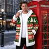 Men's Casual Christmas Print Jacket Holiday Outerwear