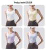 Nude Jacquard Drawstring Sports Top - Women's Breathable, Waist-Slimming, Quick-Dry Yoga & Fitness Wear.