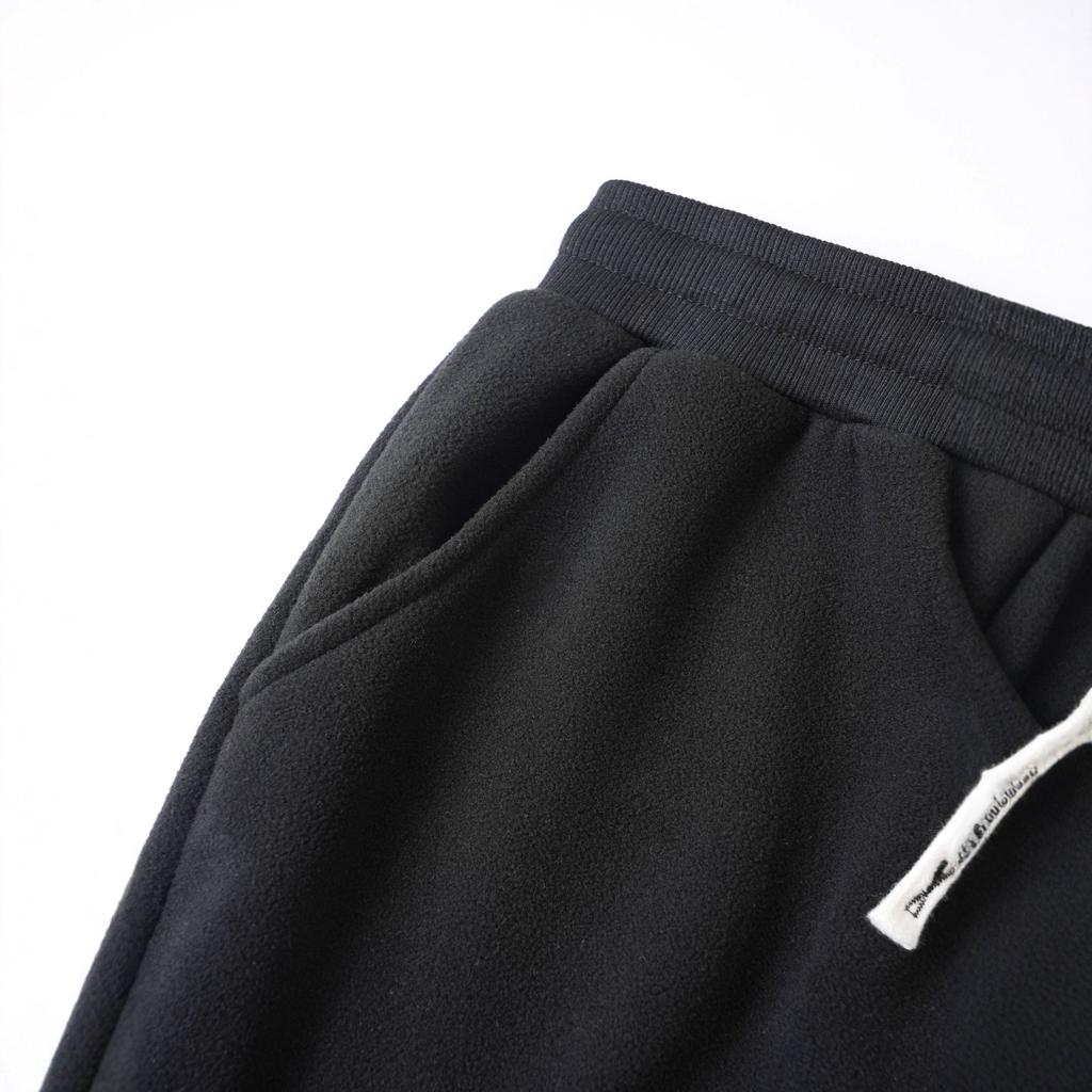 Polyester Trendy American Retro Heavy Sports Tie Legs and Feet Close Drawstring Casual Sweatpants for Men