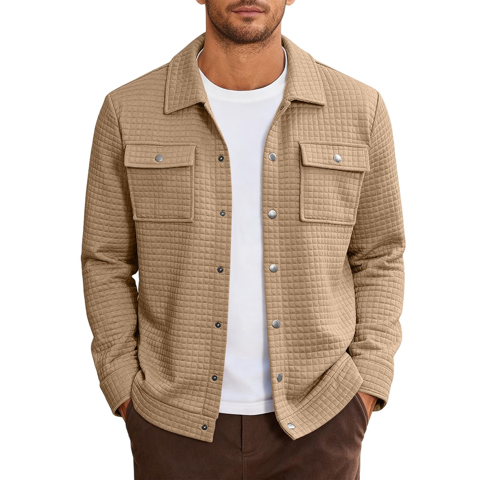 

Men s Relaxed-Fit Casual Jacket Long-Sleeve Outerwear XXXL хакі