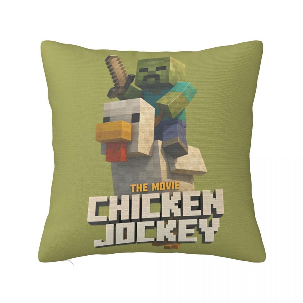 Chicken Jockey Pillow Cases Zombie Game Cushion Cover Novelty Zippered Decor Pillowcover for Home 18