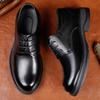 First Layer Cowhide New Men's Business Leather Shoes Genuine Leather Formal Casual Single Shoes Men's Big Toe Thick Soled Men's Shoes
