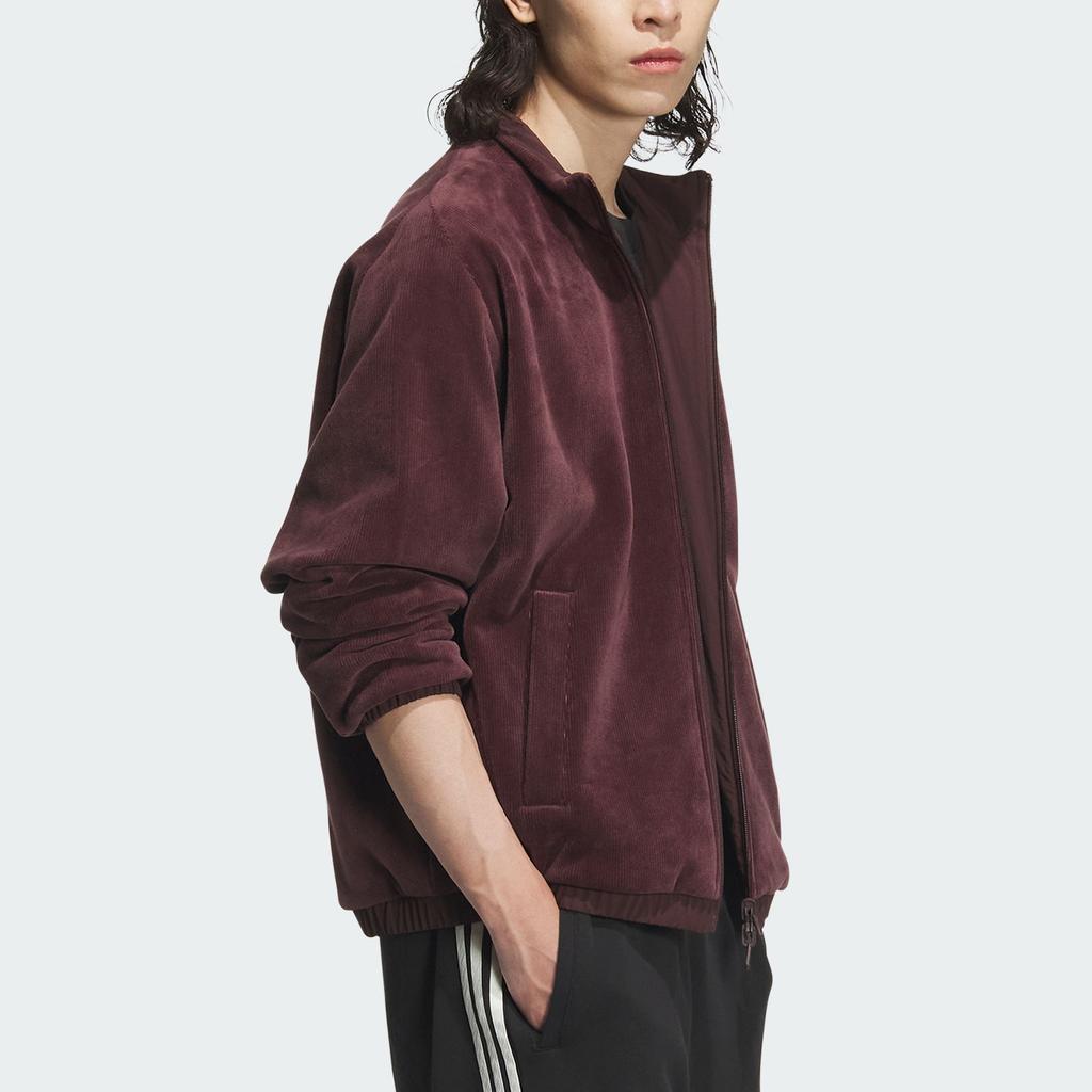 Adidas FW24 Warm Woven Series Fashion Reversible Sports Casual Jacket Unisex Jacket Dark-Gray Brown JI6655