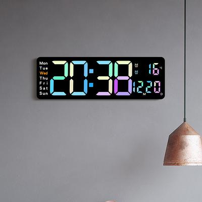 New Colorful Wall Clock Simple Multifunctional Living Room Clock Countdown Clock Electronic Clock